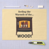 Houtkachel Brandhout Warm Tissuepapier (Craft)