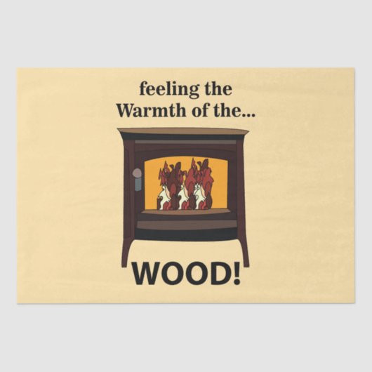 Houtkachel Brandhout Warm Tissuepapier (Voorkant)