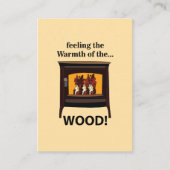 Houtkachel Brandhout Warm Visitekaartje (Voorkant)