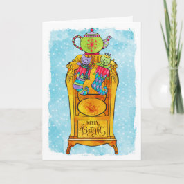 houtkachel feestdagen kaart