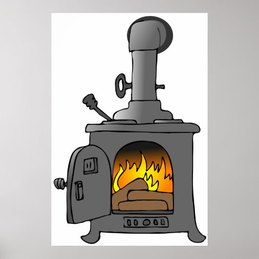 houtkachel poster (Voorkant)