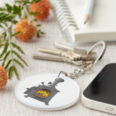 houtkachel sleutelhanger (Voorkant Rechts)