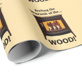 Houtkacheloven Hout Warmte Cadeaupapier (Rol Hoek)