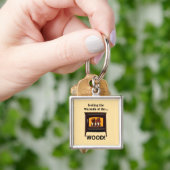 Houtkacheloven Hout Warmte Sleutelhanger (Hand)