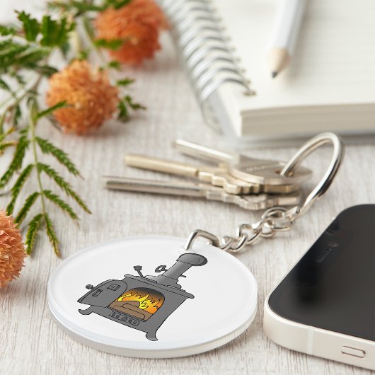 Houtkacheloven Sleutelhanger