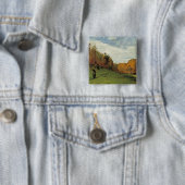 Houtkachels aan de rand van het bos vierkante button 5,1 cm (In situ)