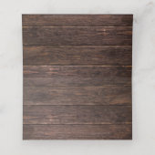 Houtkant, String Lights, Blush & Peach Floral Plaatskaartje (Binnenkant ongevouwen)