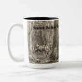 " houtkap Nieuw-Zeeland" Tweekleurige Koffiemok (Links)