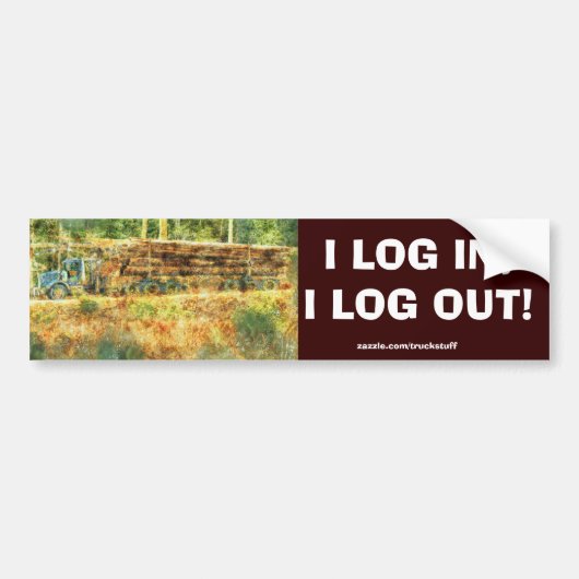 HOUTKAP TRUCK GROTE RIG TRUCKERS LEUKE BUMPERSTICK BUMPERSTICKER (Voorkant)