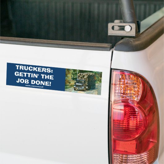 HOUTKAP VRACHTWAGEN GROTE RIG TRUCKERS BUMPERSTICK BUMPERSTICKER (Op Truck)