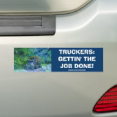 HOUTKAP VRACHTWAGEN GROTE RIG TRUCKERS BUMPERSTICK BUMPERSTICKER (Op auto)