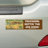 HOUTKAP VRACHTWAGEN GROTE RIG TRUCKERS BUMPERSTICK BUMPERSTICKER (Op auto)