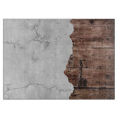 Houtkapsel en witte marmer snijplank (Voorkant)