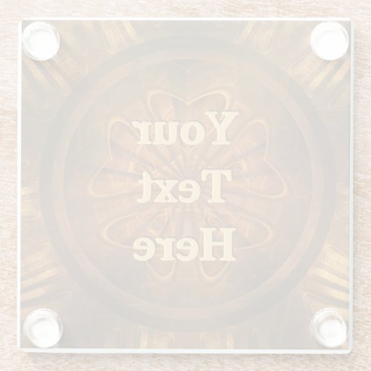 Houtkarving Glazen Onderzetter (Achterkant)