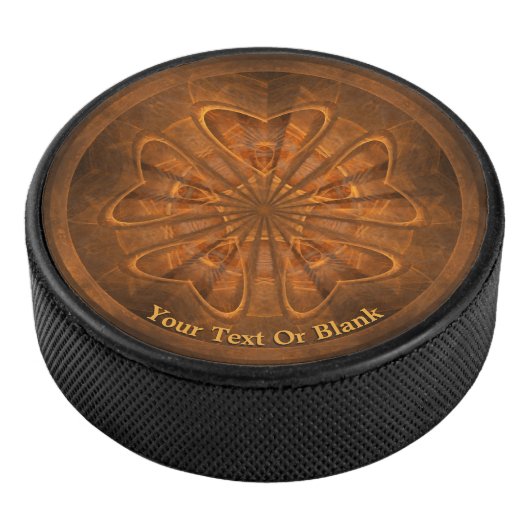 Houtkarving Hockey Puck (3/4)