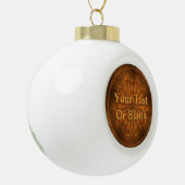 Houtkarving Keramische Bal Ornament (Links)