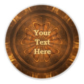 Houtkarving Keramische Knop (Voorkant)