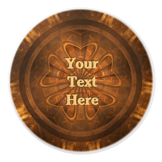 Houtkarving Keramische Knop (Voorkant)