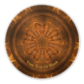 Houtkarving Keramische Knop (Voorkant)