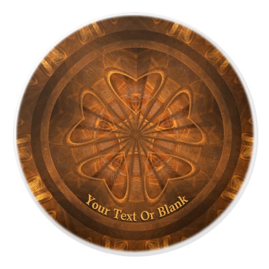 Houtkarving Keramische Knop (Voorkant)