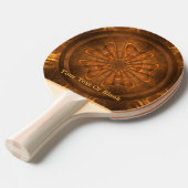 Houtkarving Tafeltennisbatje (Voorkant Gekanteld)