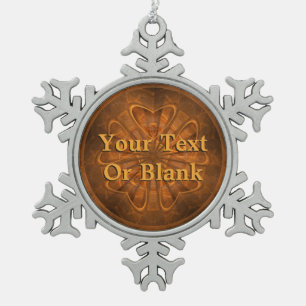 Houtkarving Tin Sneeuwvlok Ornament