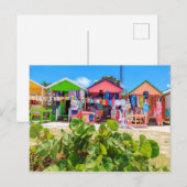 Houtkatten met meerdere kleuren | Lange band Briefkaart (Voorkant / Achterkant)