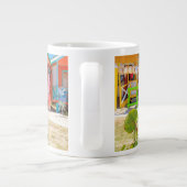 Houtkatten met meerdere kleuren | Lange band Grote Koffiekop (Achterkant)