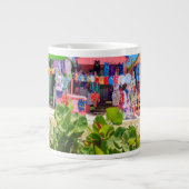 Houtkatten met meerdere kleuren | Lange band Grote Koffiekop (Voorkant)