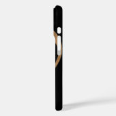 houtkleurenmuzieknotitie met aangepaste naam Case-Mate iPhone case (Achterkant / Links)