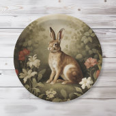  Houtkonijn in een bloemenbos Papieren Bordje