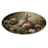  Houtkonijn in een bloemenbos Snijplank (Hoek)