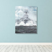 Houtkoppen voor bismarck, 23 mei 1941. 2014 canvas afdruk (Insitu (Houten vloer))