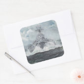 Houtkoppen voor bismarck, 23 mei 1941. 2014 vierkante sticker (Envelop)