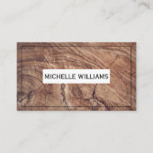 Houtkorrel afgesneden achtergrond visitekaartje (Voorkant)