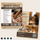 Houtkorrel Carpenter Construction Handyman Brown Flyer