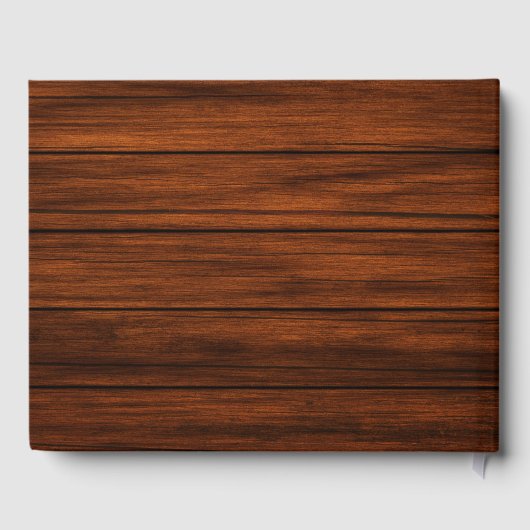 Houtkorrel en kant bruiloft gastenboek (Achterkant)