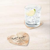 Houtkorrel Herfst Bruiloft Rustiek Save our date Kartonnen Onderzetters (Insitu)