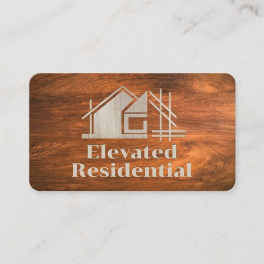 Houtkorrel Home Logo Visitekaartje (Voorkant)