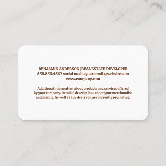 Houtkorrel Home Logo Visitekaartje (Achterkant)