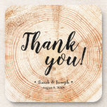 Houtkorrel Rustic Wedding Bedankt voor je Onderzet Bier Onderzetter<br><div class="desc">Dank uw bruiloft gasten in stijl met onze Wood Grain Rustic Wedding Thank You Favor Onderzetters. Deze gepersonaliseerde onderzetters zijn de perfecte manier om uw waardering te shows en een vleugje rustieke charme toe te voegen aan uw trouwinrichting. Pas elk onderzetter aan met uw namen, als de bruid en bruidegom,...</div>