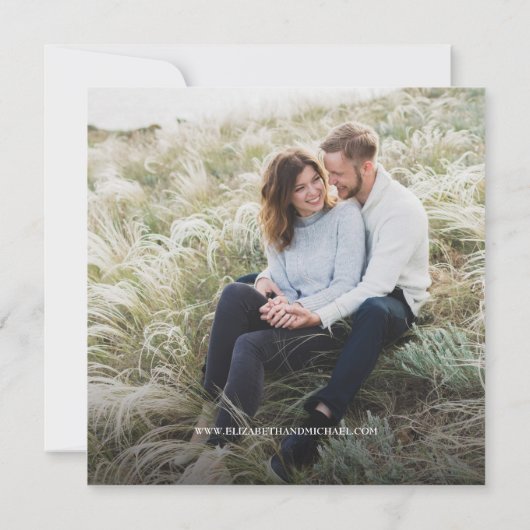 Houtkorrel Rustic Wedding Save the date foto Kaart (Achterkant)
