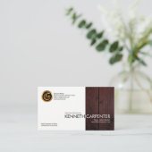 Houtkorrel — speciaal zijpaneel visitekaartje (Staand voorkant)