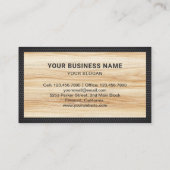 Houtkorrel Zwart Cirkelzaag Handyman Carpenter Visitekaartje (Achterkant)