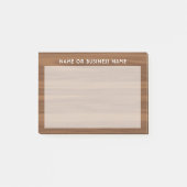 Houtkorrelachtergrond met elke naam of tekst post-it® notes (Voorkant)