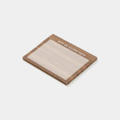 Houtkorrelachtergrond met elke naam of tekst post-it® notes (Schuin)