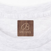 Houtkorrelhout met monogram, gepersonaliseerde naa labels (Aangebracht)