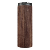 Houtkorrelhout met monogram, gepersonaliseerde naa thermosbeker (Achterkant)