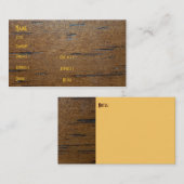 Houtkorrelkaart Visitekaartje (Voorkant / Achterkant)