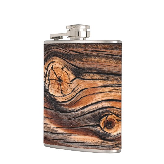 Houtkorrelpatroon Heupfles (Links)